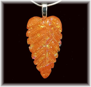 Orange Leaf Pendant