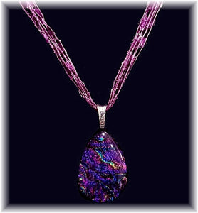 Purple Yarn Necklace