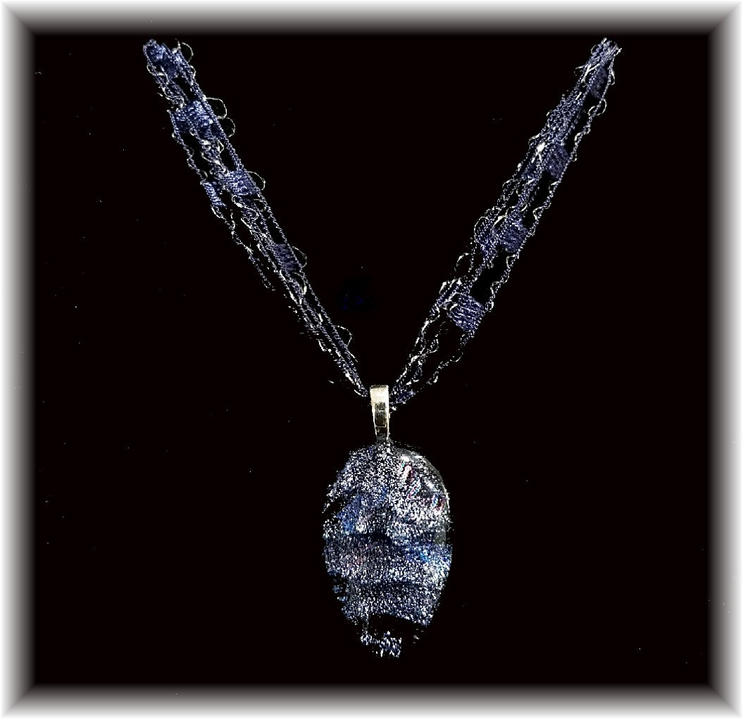 Navy Yarn Necklace