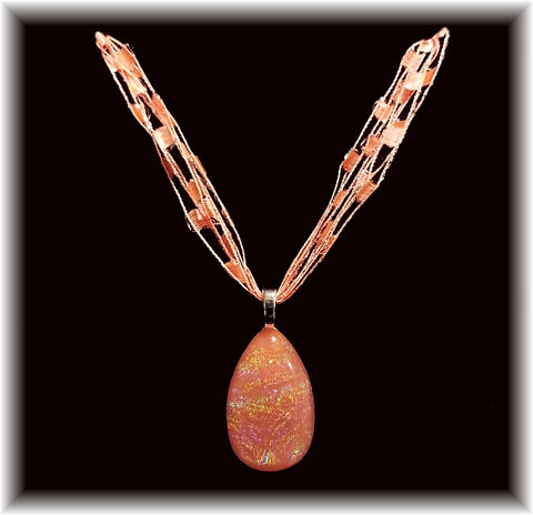 Orange Yarn Necklace